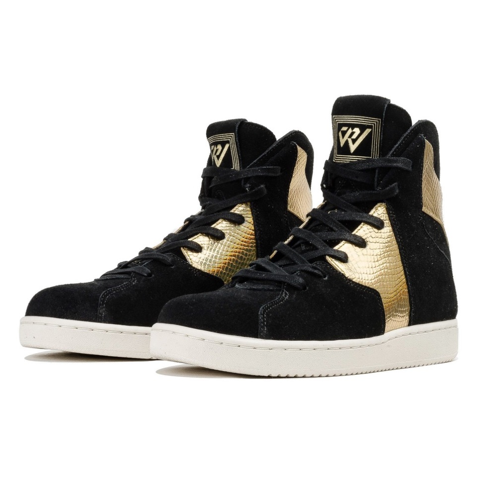 Jordan Black and Gold Sneakers Sleek Design